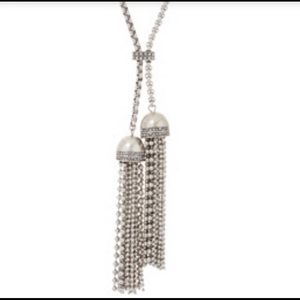JOAN RIVERS Sliding Chain Necklace w/Double Tassel